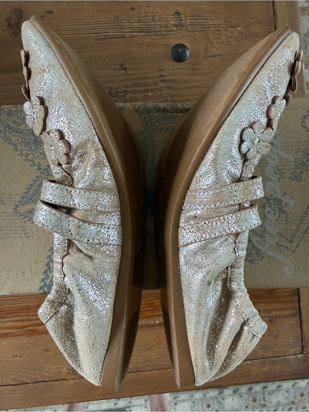 Free People Mimosa Mary Jane Champagne Metallic - Picture 15 of 15